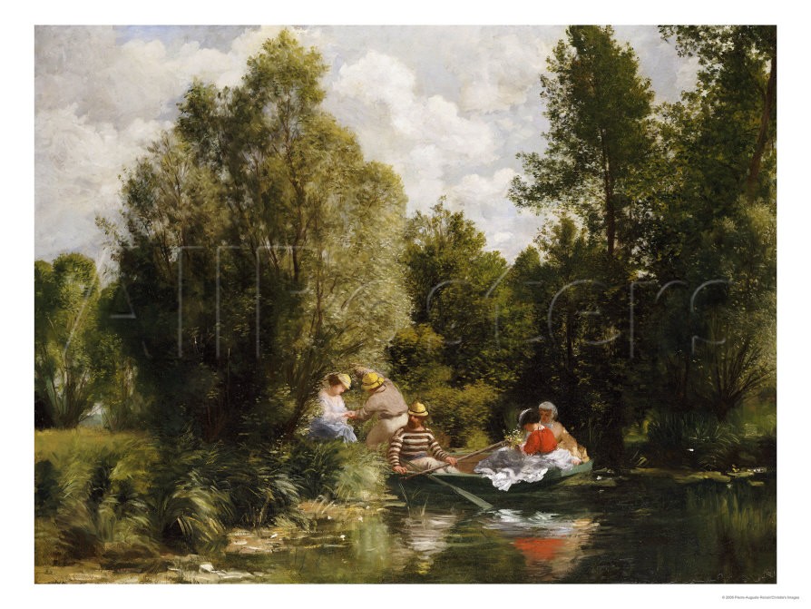 The Pond at Fees - Pierre-Auguste Renoir painting on canvas